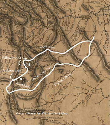 Colter in Yellowstone map