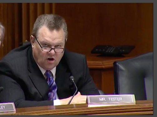 Sen. Tester at Appropriations Hearing